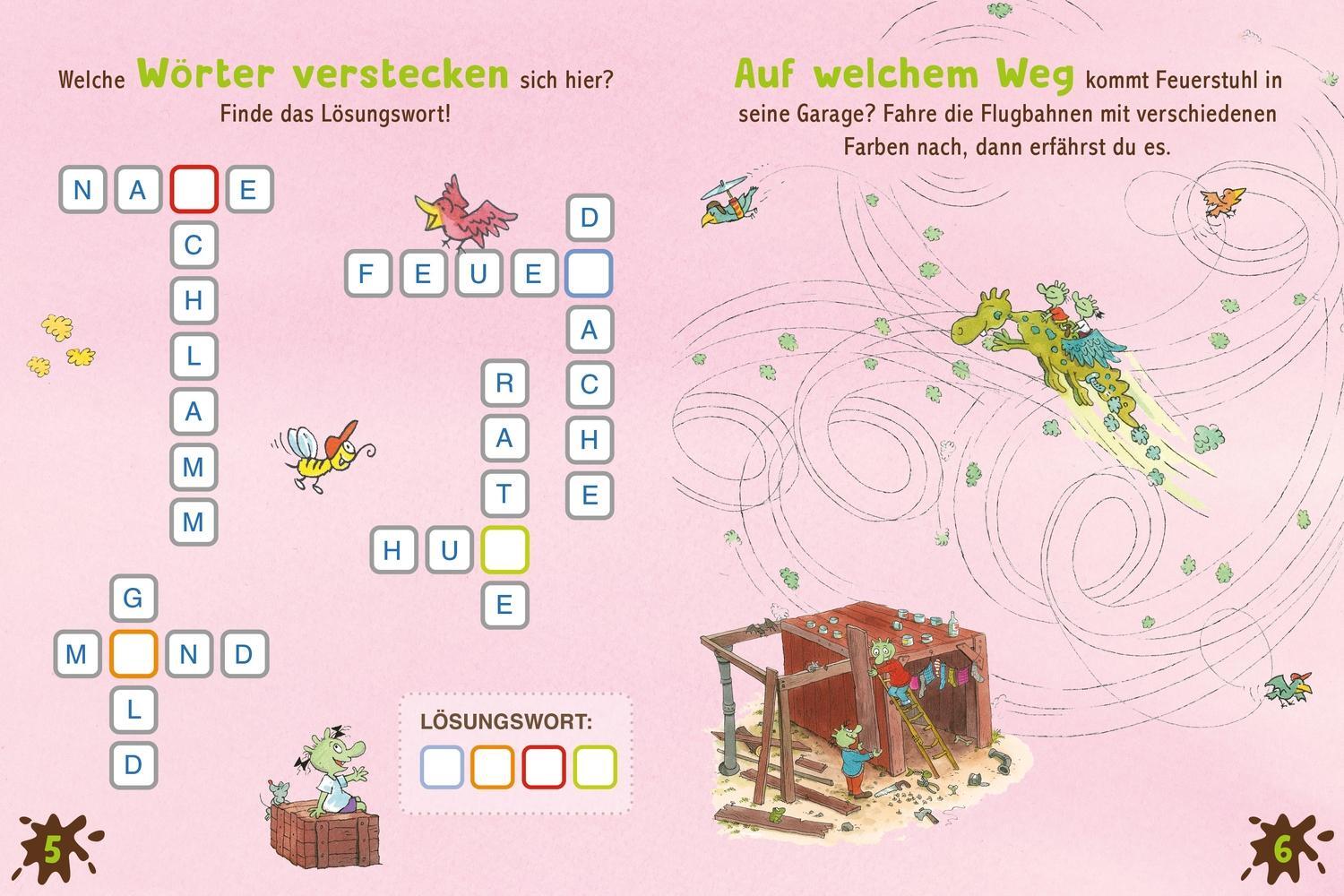 Bild: 4260512188030 | Die Olchis. Puzzle im Buch. Feuerstuhl. 300 Teile, Format 48 x 24 cm