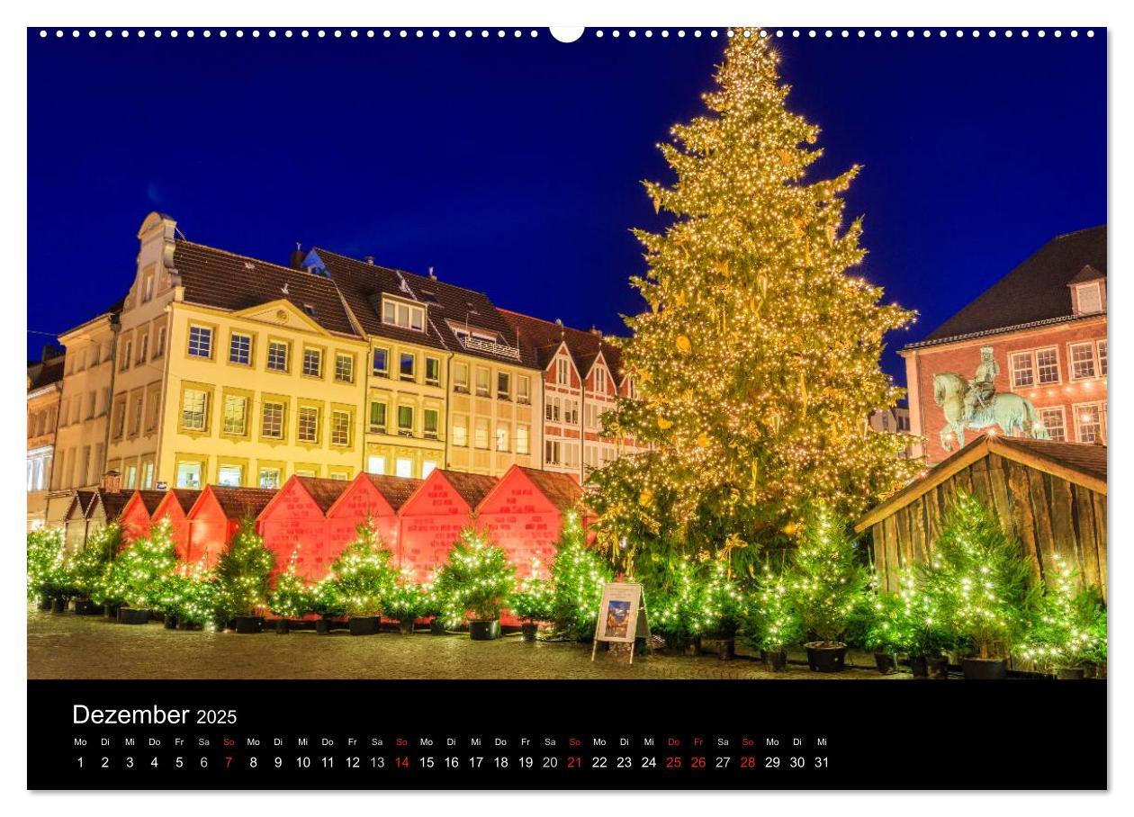 Bild: 9783435670765 | Düsseldorf bei Nacht (Wandkalender 2025 DIN A2 quer), CALVENDO...