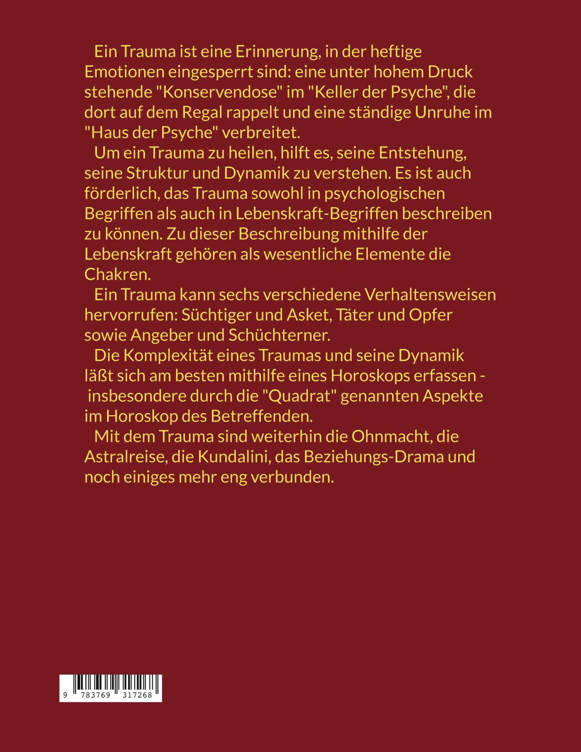 Rückseite: 9783769317268 | Trauma | Entstehung, Dynamik und Heilung | Harry Eilenstein | Buch