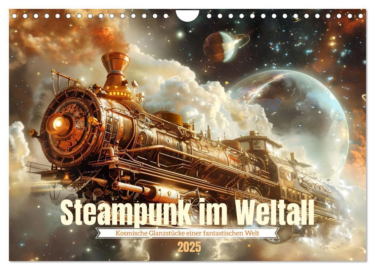 Cover: 9783435649082 | Steampunk im Weltall (Wandkalender 2025 DIN A4 quer), CALVENDO...