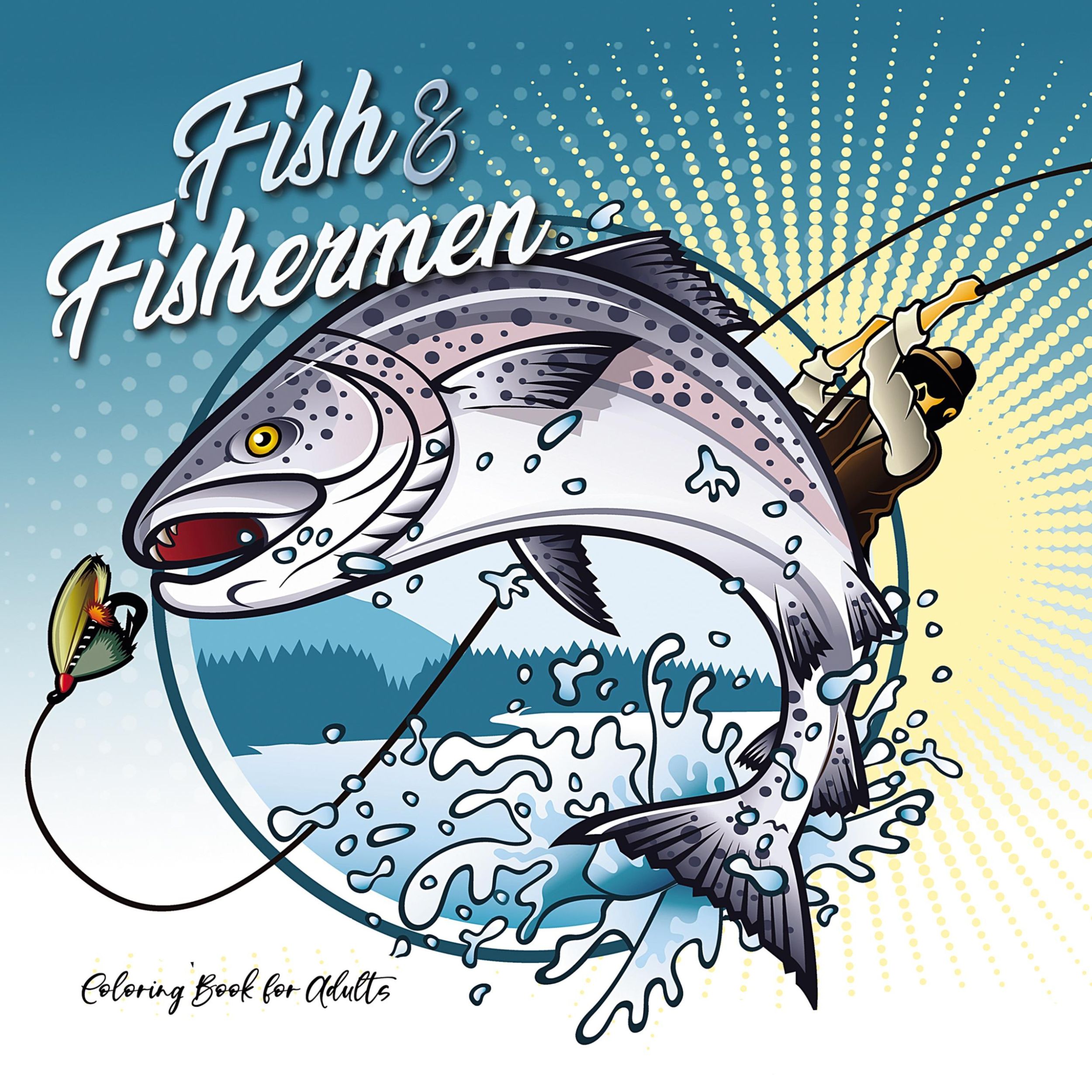 Cover: 9783758407833 | Fish and Fishermen Coloring Book for Adults | Monsoon Publishing