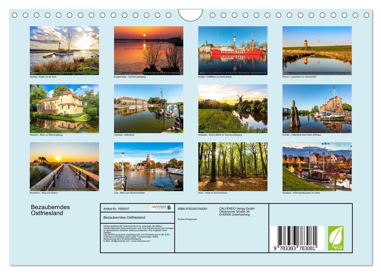 Bild: 9783383783081 | Bezauberndes Ostfriesland (Wandkalender 2025 DIN A4 quer), CALVENDO...