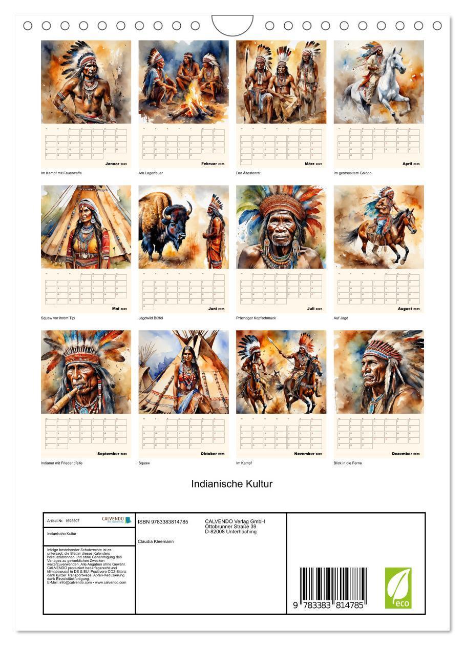 Bild: 9783383814785 | Indianische Kultur (Wandkalender 2025 DIN A4 hoch), CALVENDO...