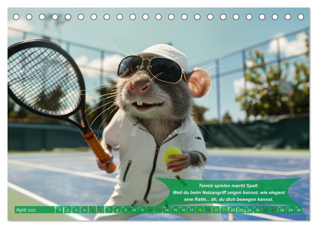 Bild: 9783457180518 | Der tierisch lustige Tennis-Kalender (Tischkalender 2025 DIN A5...