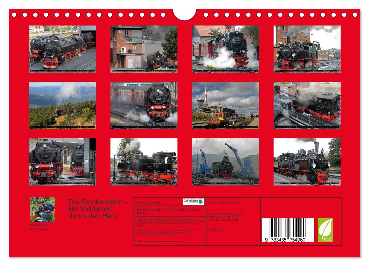 Bild: 9783435754960 | Die Brockenbahn - Mit Volldampf durch den Harz (Wandkalender 2025...