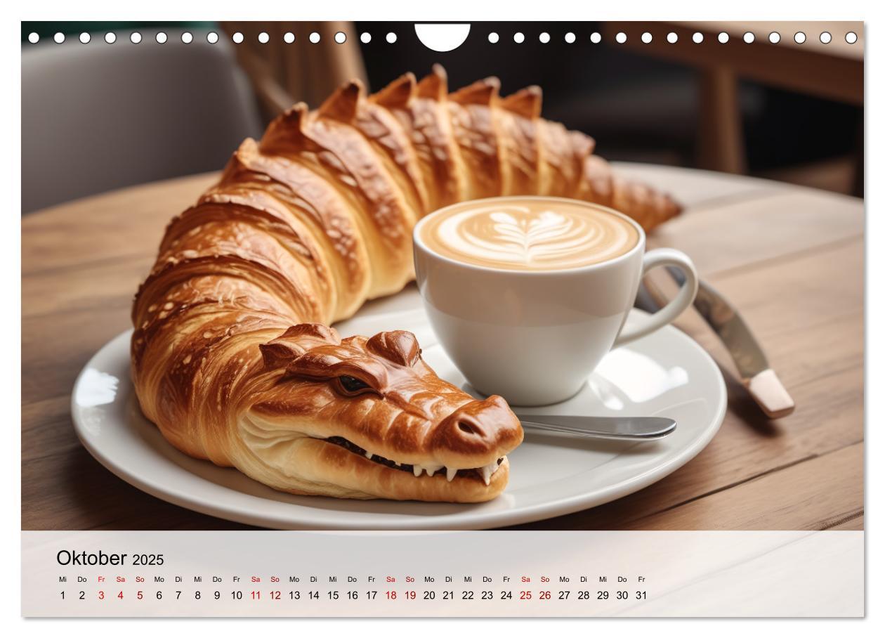 Bild: 9783383777110 | Tierische Croissants (Wandkalender 2025 DIN A4 quer), CALVENDO...