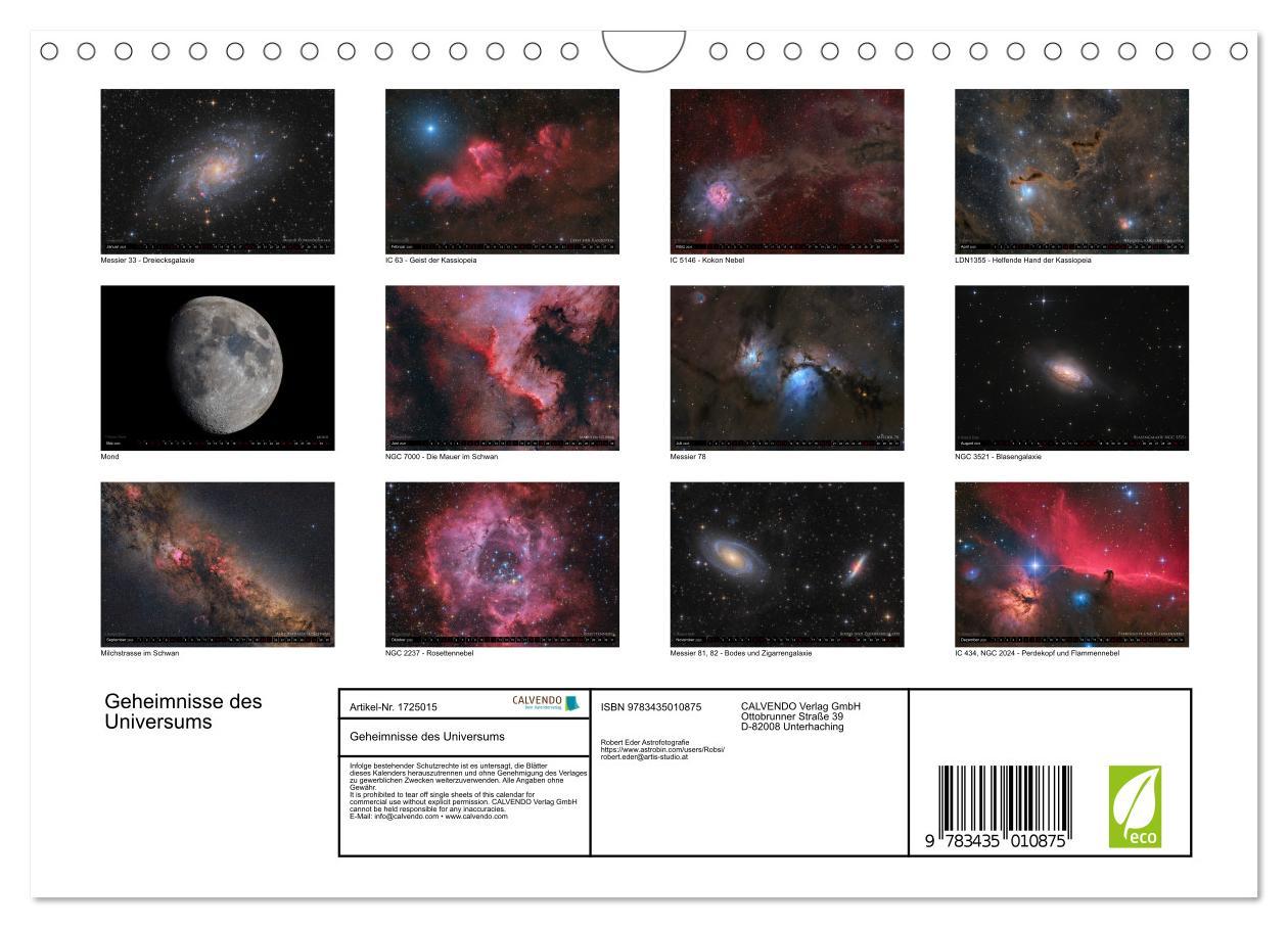 Bild: 9783435010875 | Geheimnisse des Universums (Wandkalender 2025 DIN A4 quer),...