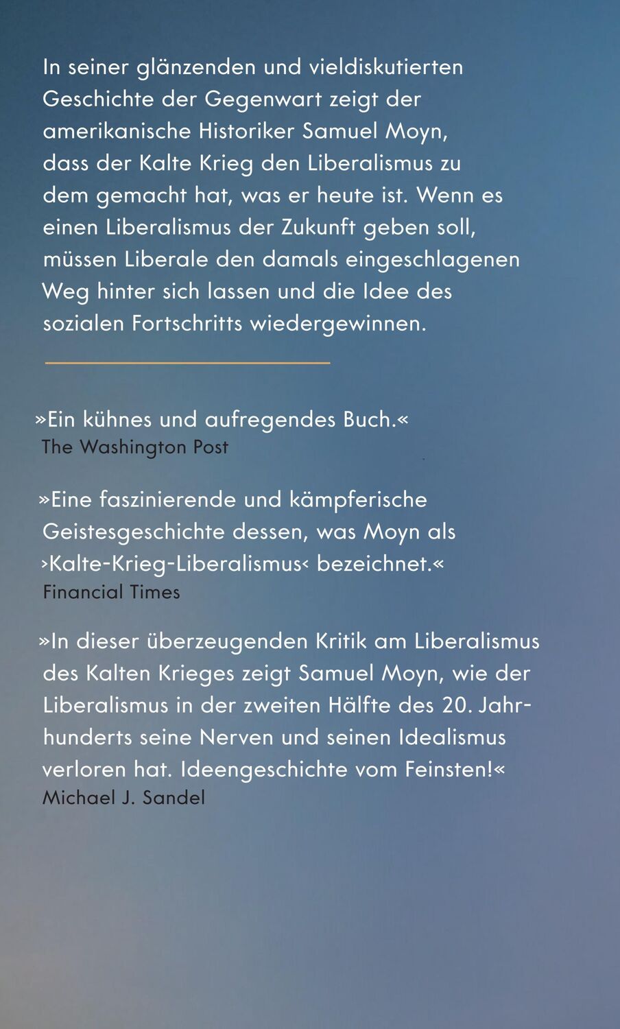 Rückseite: 9783518588161 | Der Liberalismus gegen sich selbst | Samuel Moyn | Buch | 300 S.