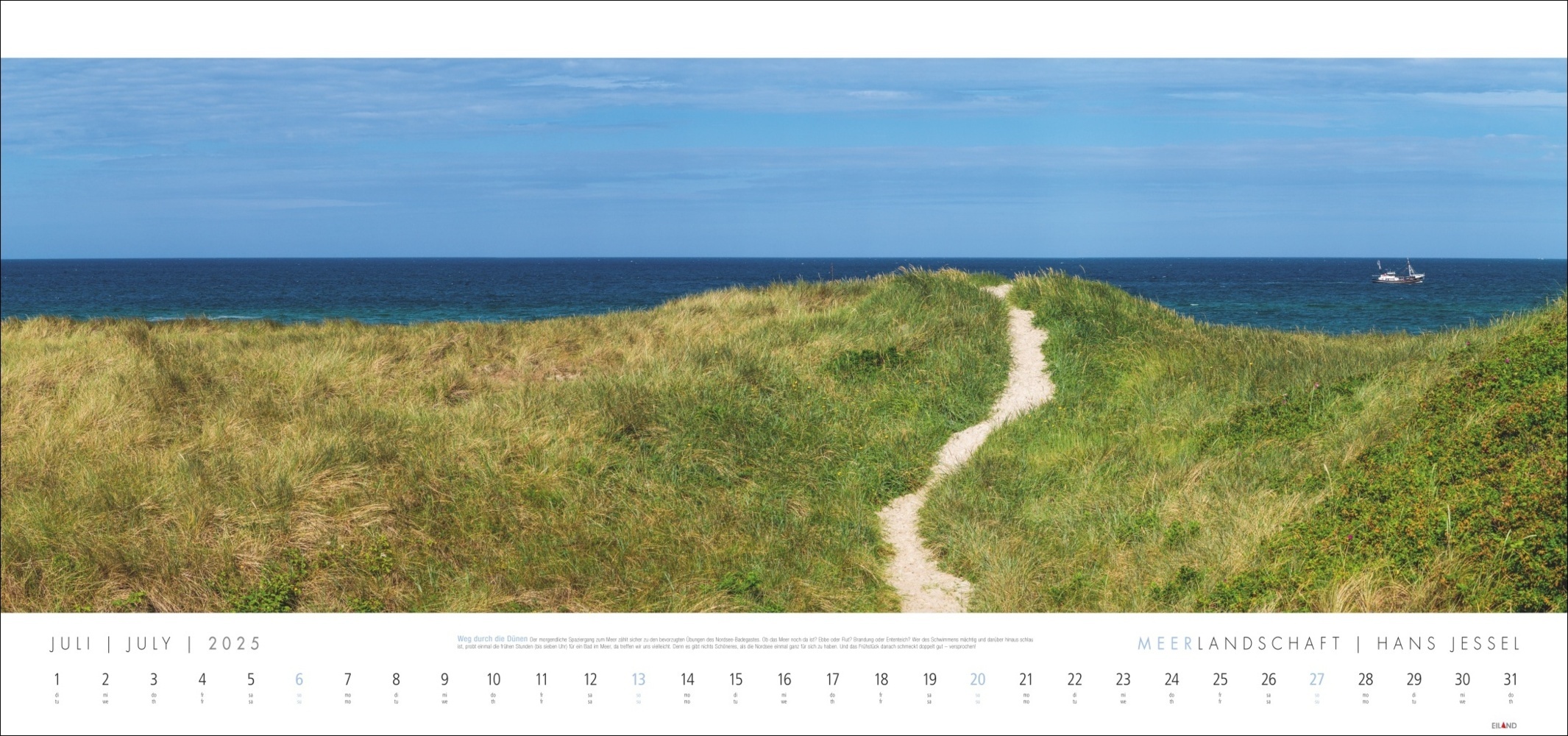 Bild: 9783964023551 | Meerlandschaft Kalender 2025 - Hans Jessel | Hans Jessel | Kalender