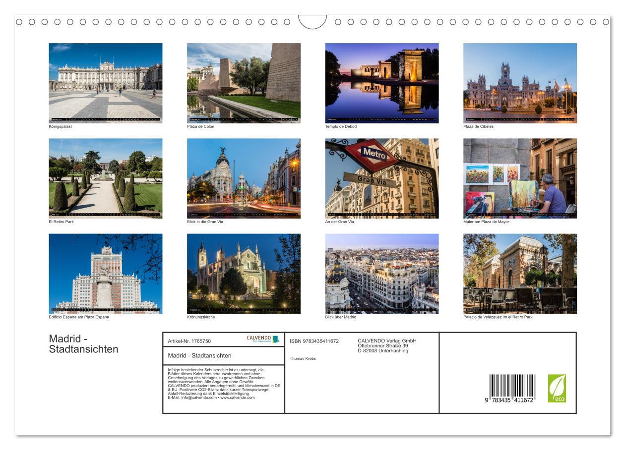 Bild: 9783435411672 | Madrid - Stadtansichten (Wandkalender 2025 DIN A3 quer), CALVENDO...