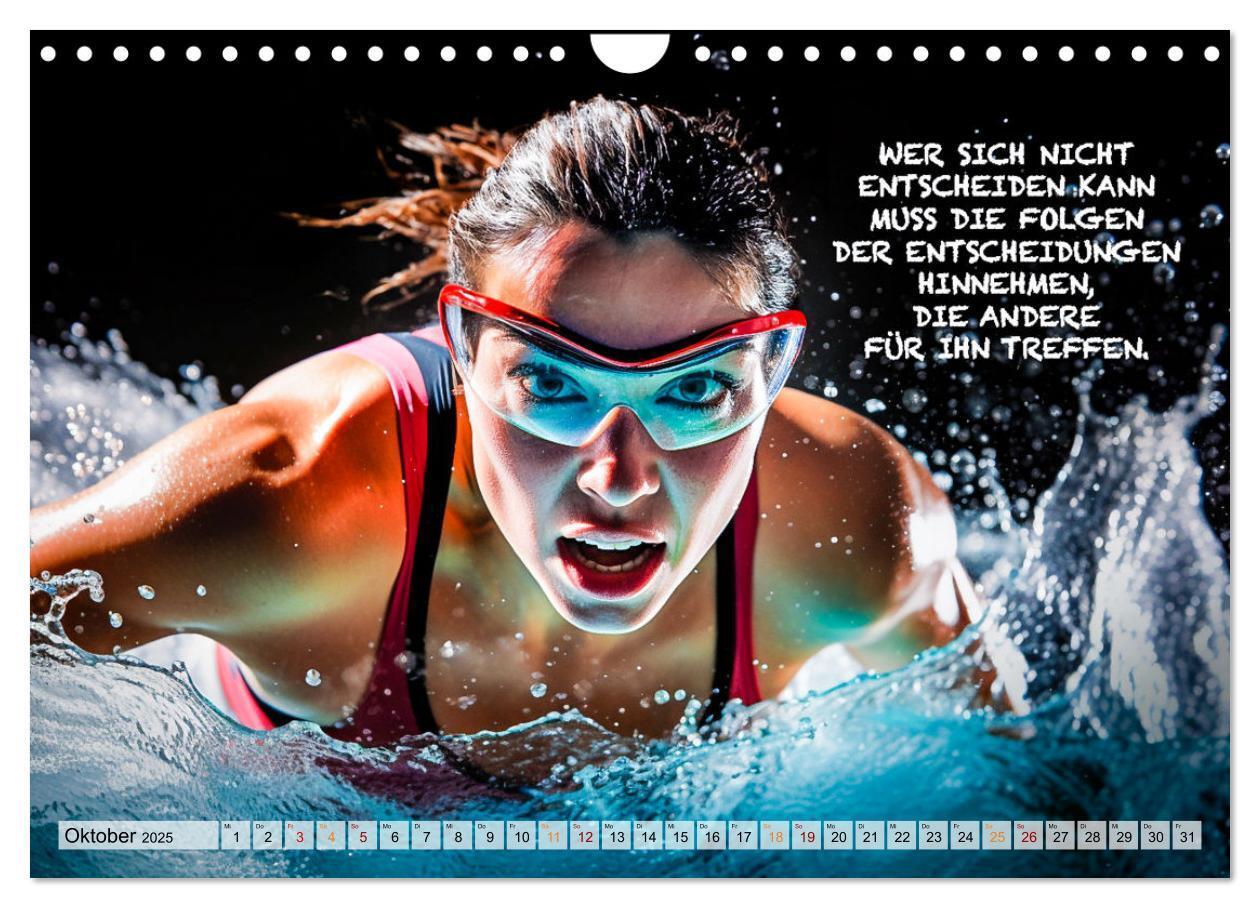 Bild: 9783383849862 | Schwimmen und Motivation (Wandkalender 2025 DIN A4 quer), CALVENDO...