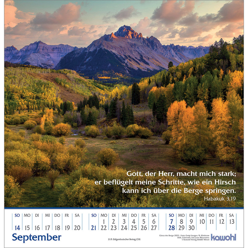 Bild: 9783754829059 | Glanz der Berge 2025 | Wandkalender mit Bergbildern und Bibelworten