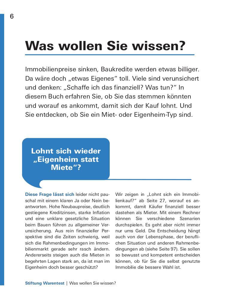 Bild: 9783747107171 | Mieten oder kaufen? | Stiftung Warentest | Taschenbuch | 160 S. | 2024