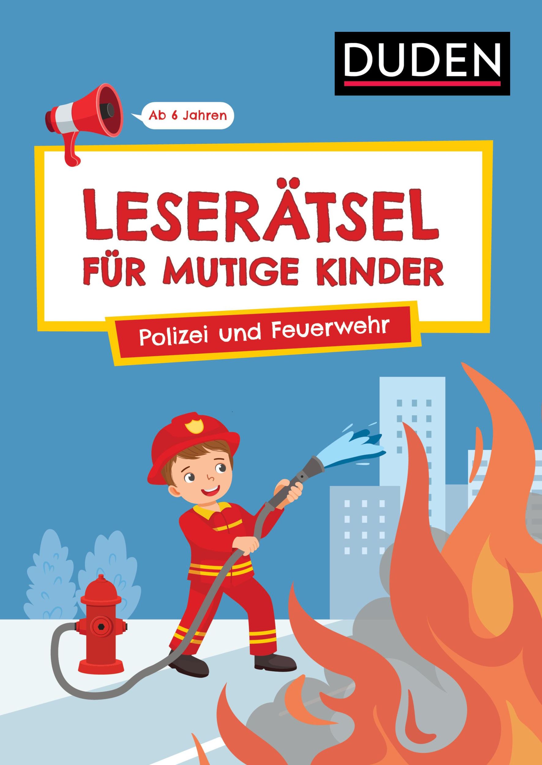 Cover: 9783411780600 | Leserätsel für mutige Kinder - Polizei und Feuerwehr - Ab 6 Jahren