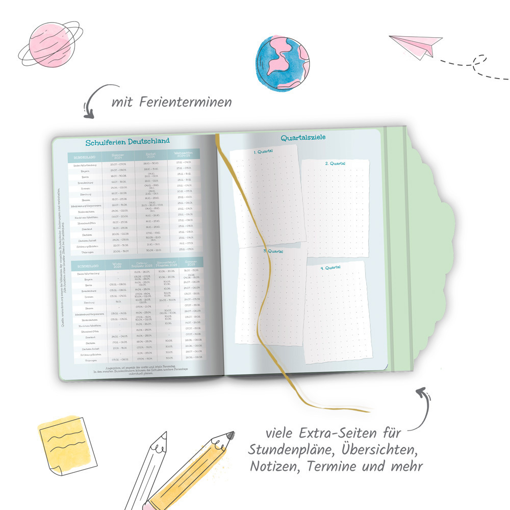 Bild: 9783988023087 | Trötsch Schülerkalender mit Klappe Gardendream 24/25 | Co.KG | Buch