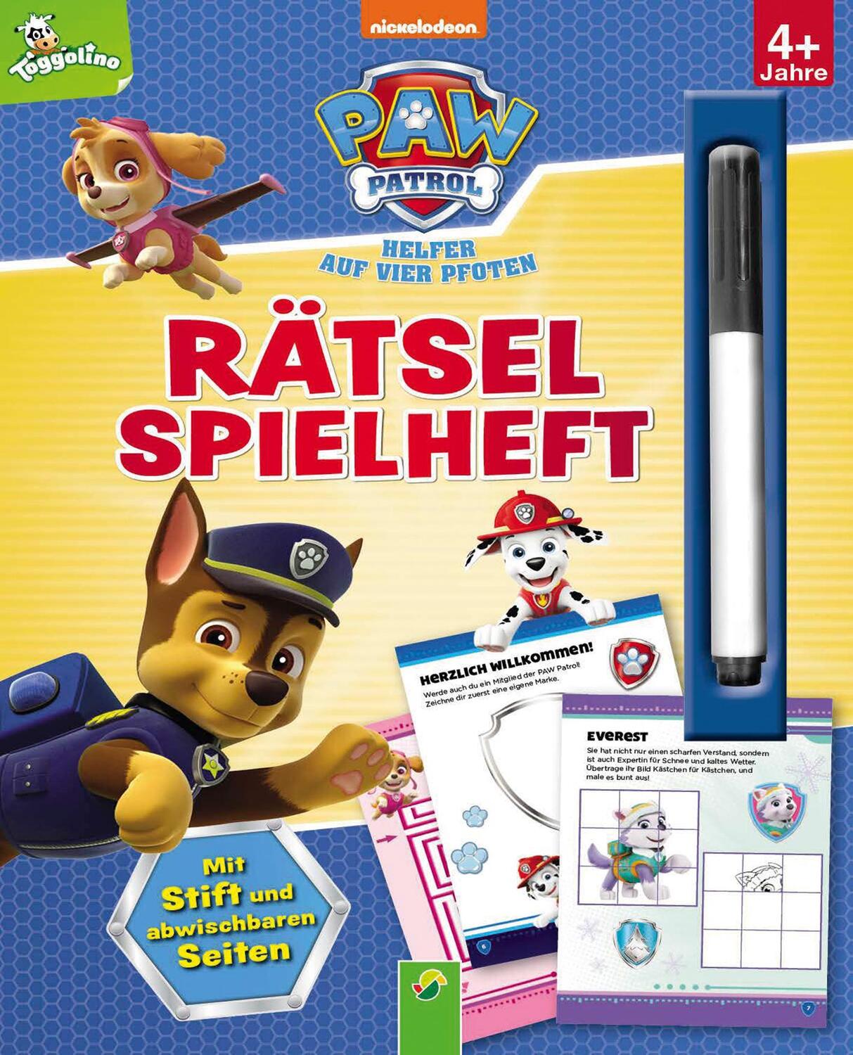 Cover: 9783849922009 | Paw Patrol - Rätselspielheft mit Stift und abwischbaren Seiten | Buch