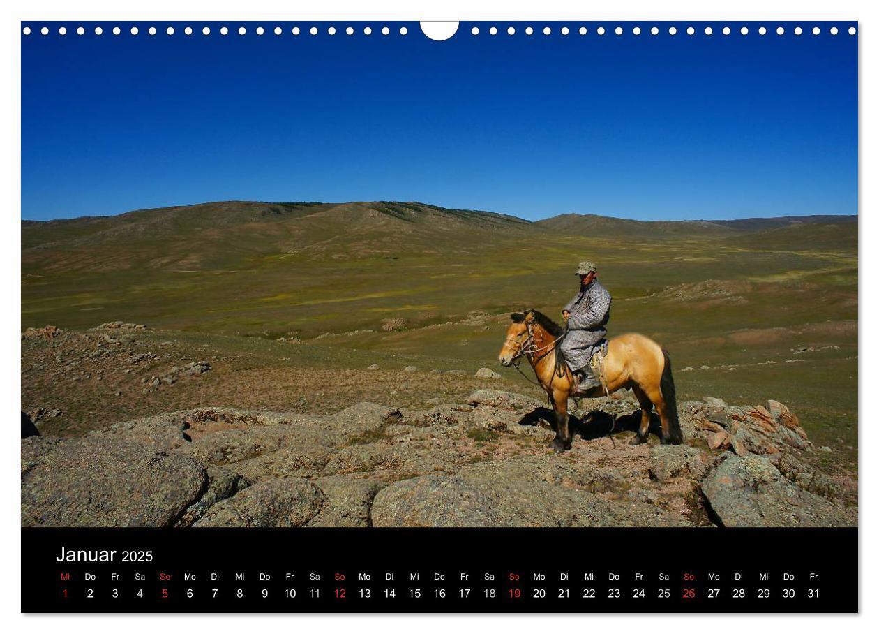 Bild: 9783435718610 | Einsame Mongolei (Wandkalender 2025 DIN A3 quer), CALVENDO...