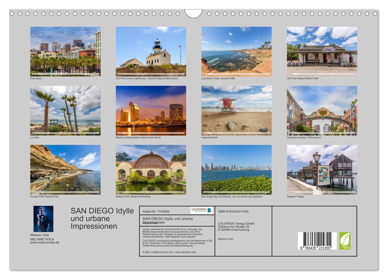 Bild: 9783435215355 | SAN DIEGO Idylle und urbane Impressionen (Wandkalender 2025 DIN A3...