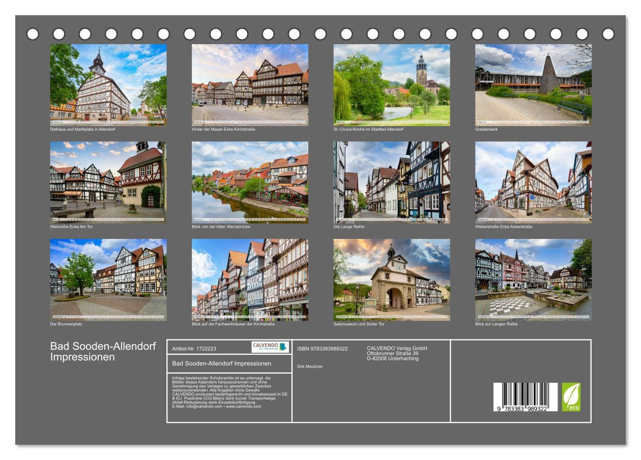 Bild: 9783383989322 | Bad Sooden-Allendorf Impressionen (Tischkalender 2025 DIN A5 quer),...