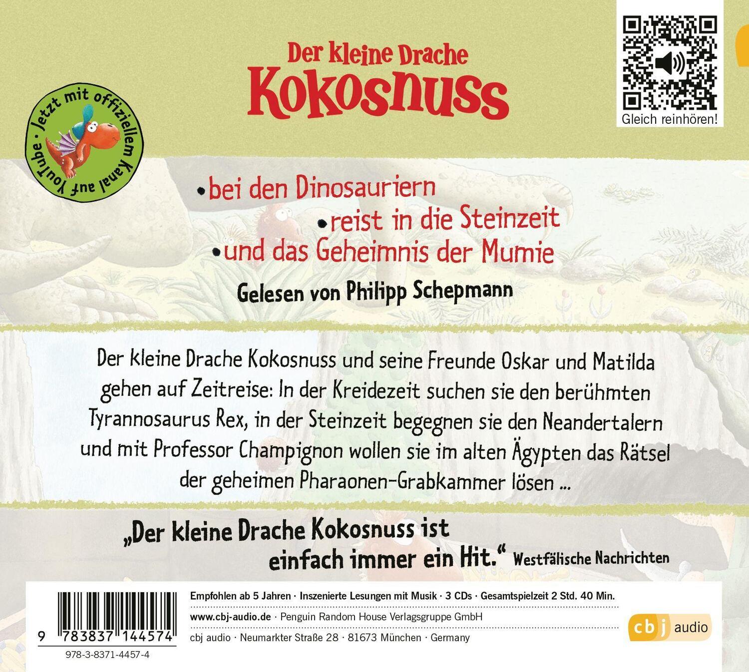 Bild: 9783837144574 | Der kleine Drache Kokosnuss reist durch die Zeit | Ingo Siegner | CD