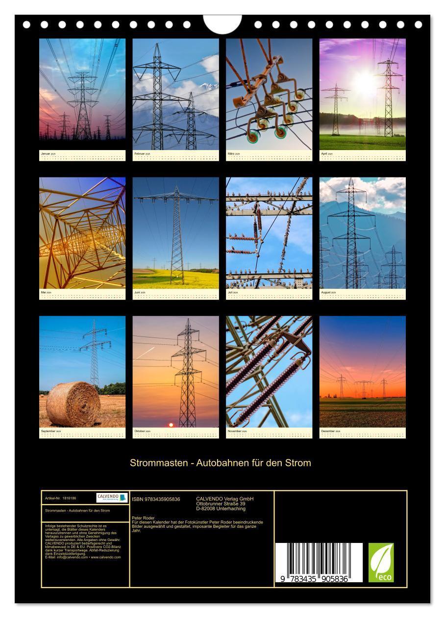 Bild: 9783435905836 | Strommasten - Autobahnen für den Strom (Wandkalender 2025 DIN A4...