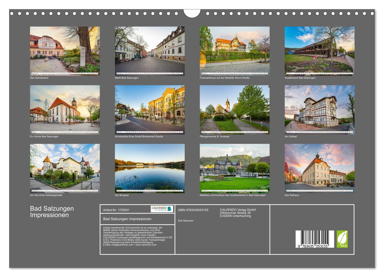 Bild: 9783435053155 | Bad Salzungen Impressionen (Wandkalender 2025 DIN A3 quer),...