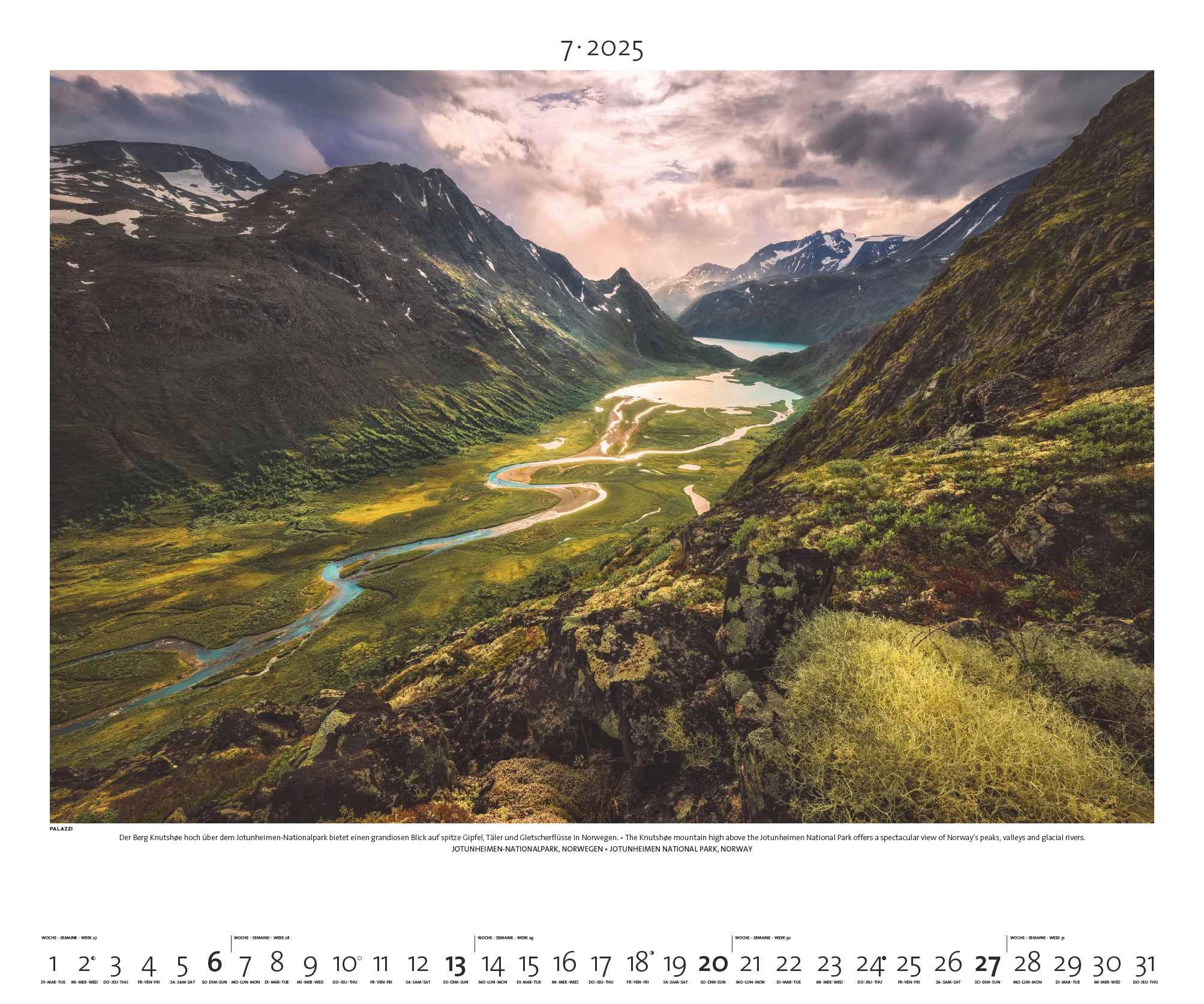 Bild: 4251734300751 | PALAZZI - Landschaft im Licht 2025 Wandkalender, 60x50cm,...