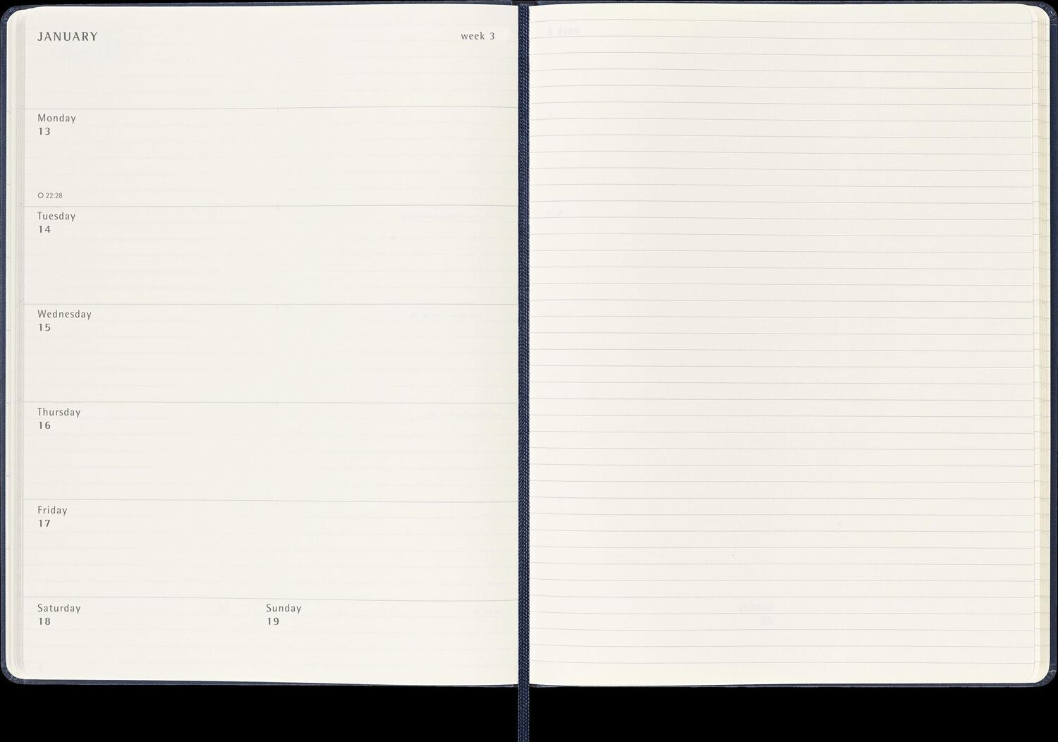 Bild: 8056999270407 | Moleskine 12 Monate Wochen Notizkalender 2025, XL, 1 Wo = 1 Seite,...