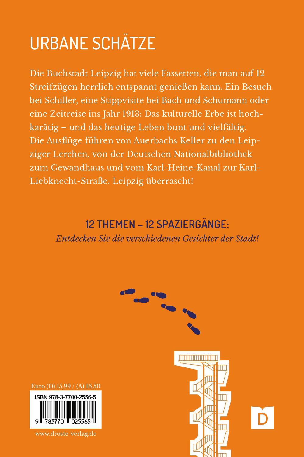 Rückseite: 9783770025565 | Zu Fuß durch Leipzig | 12 Spaziergänge | Manja Reinhardt | Taschenbuch