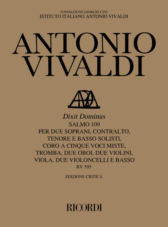 Cover: 9790041913186 | Dixit Dominus. Salmo 109 RV 595 | Antonio Vivaldi | Partitur | 1993