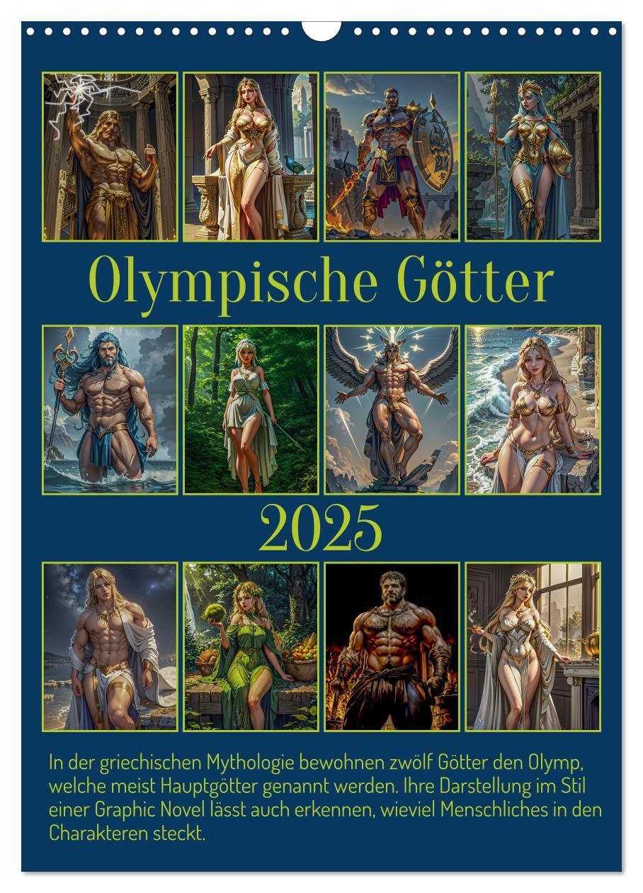 Cover: 9783435856435 | Olympische Götter (Wandkalender 2025 DIN A3 hoch), CALVENDO...