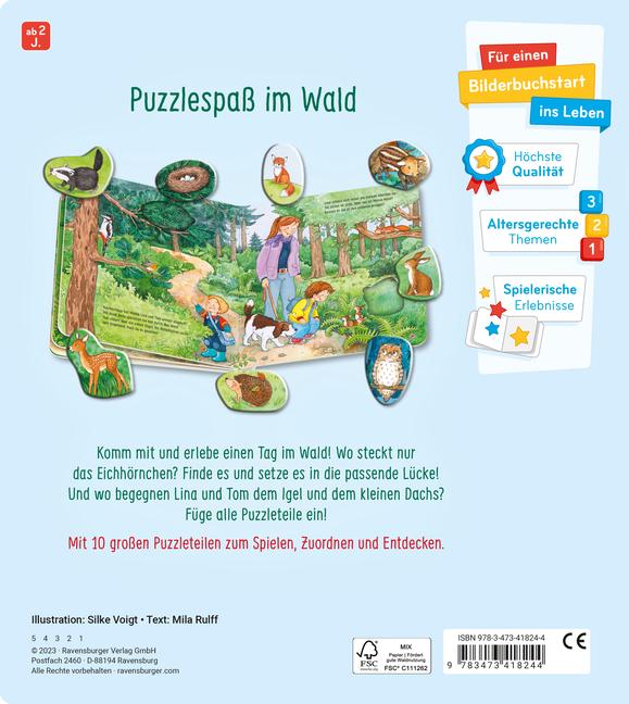 Bild: 9783473418244 | Mein großes Puzzle-Spielbuch - Wald | Mila Rulff | Buch | 12 S. | 2023