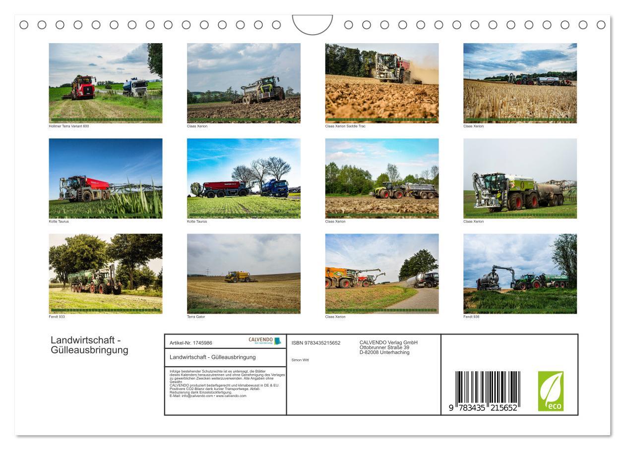 Bild: 9783435215652 | Landwirtschaft - Gülleausbringung (Wandkalender 2025 DIN A4 quer),...