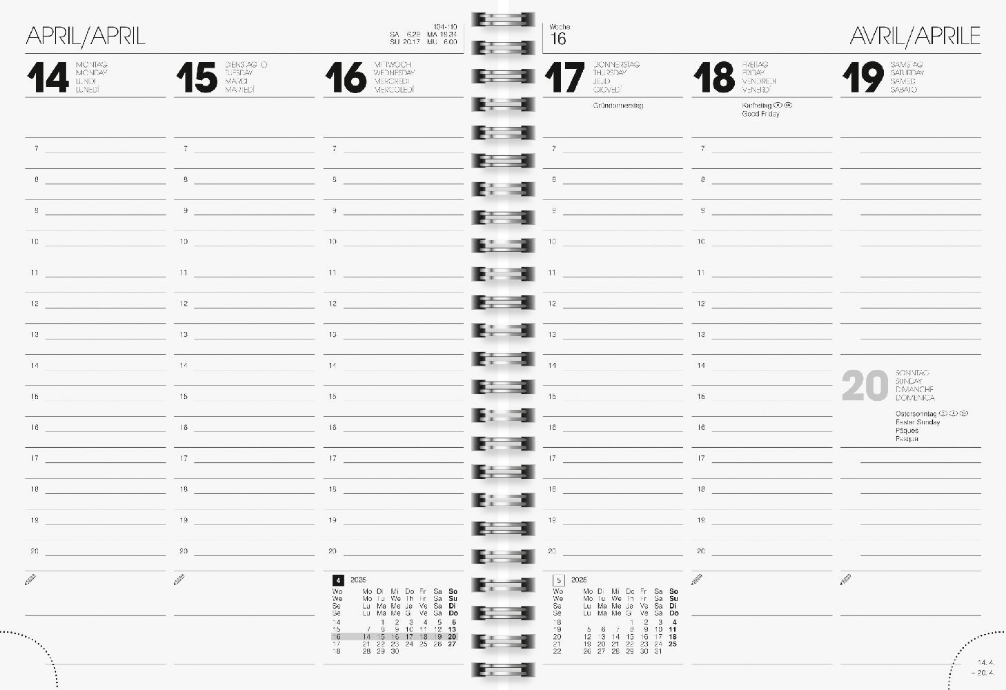 Bild: 4061947129151 | Buchkalender Modell 796 (2025) Suburb Streets | 2 Seiten = 1 Woche, A5