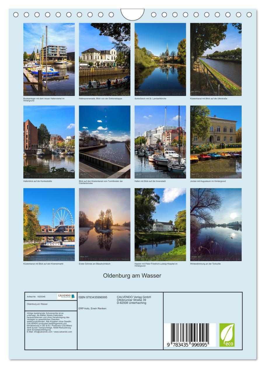 Bild: 9783435996995 | Oldenburg am Wasser (Wandkalender 2025 DIN A4 hoch), CALVENDO...