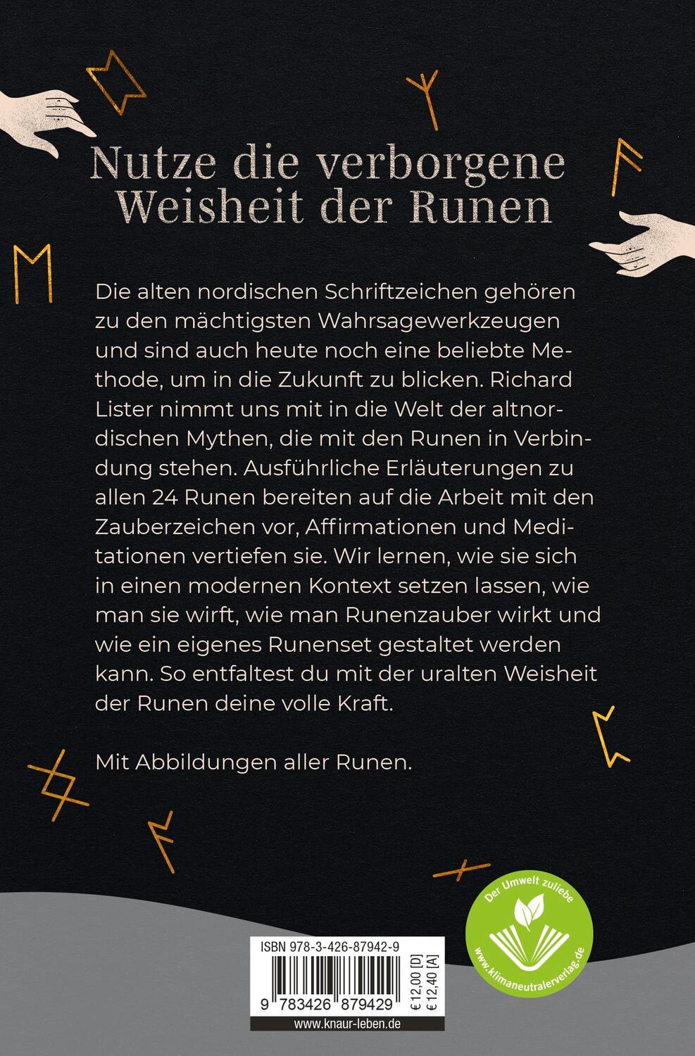 Rückseite: 9783426879429 | Die Magie der Runen | Richard Lister | Taschenbuch | 256 S. | Deutsch