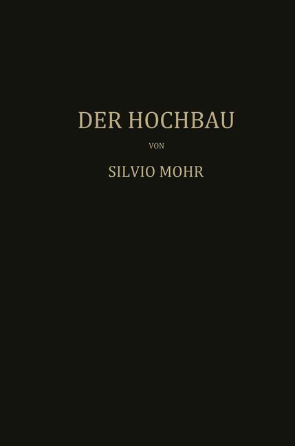 Cover: 9783709197585 | Der Hochbau | Mohr Mohr | Taschenbuch | Paperback | Deutsch