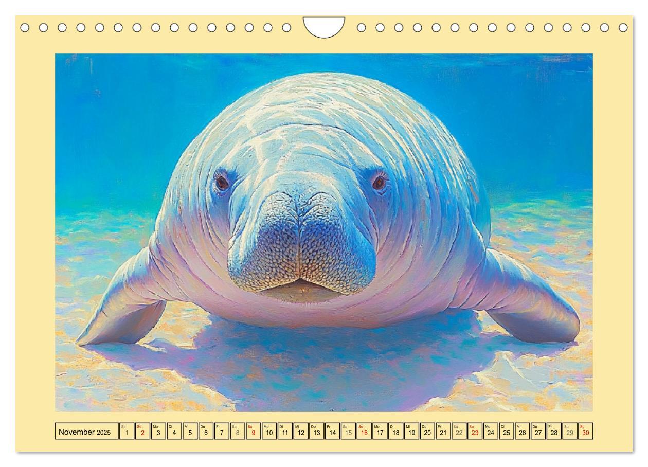 Bild: 9783457203576 | Manatee Paintings. Rundschwanzseekühe im Ölgemälde-Stil...