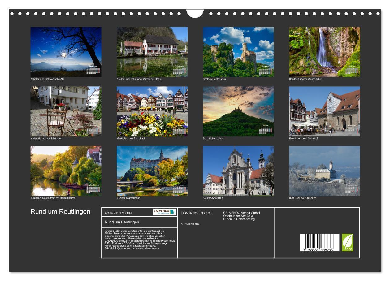 Bild: 9783383938238 | Rund um Reutlingen (Wandkalender 2025 DIN A3 quer), CALVENDO...