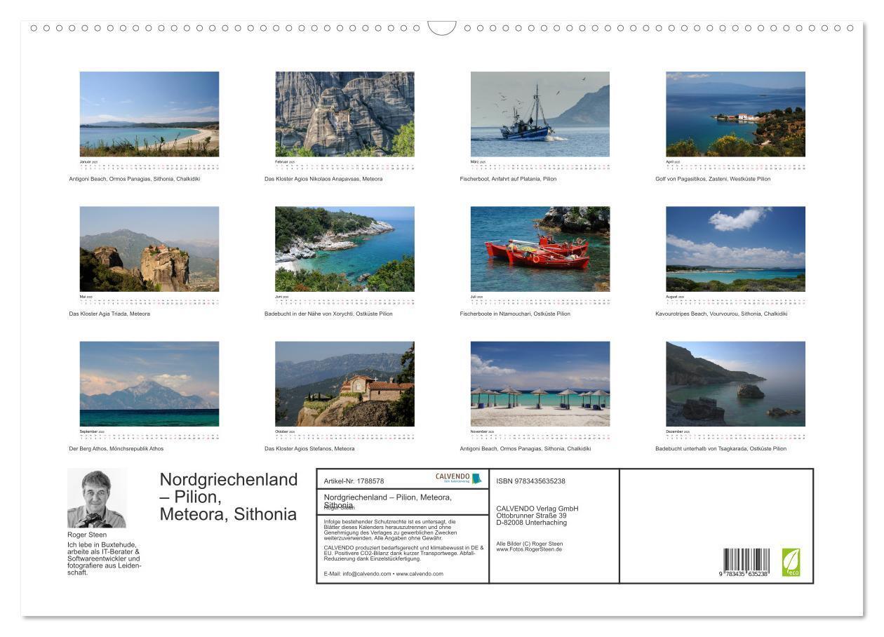 Bild: 9783435635238 | Nordgriechenland ¿ Pilion, Meteora, Sithonia (Wandkalender 2025 DIN...