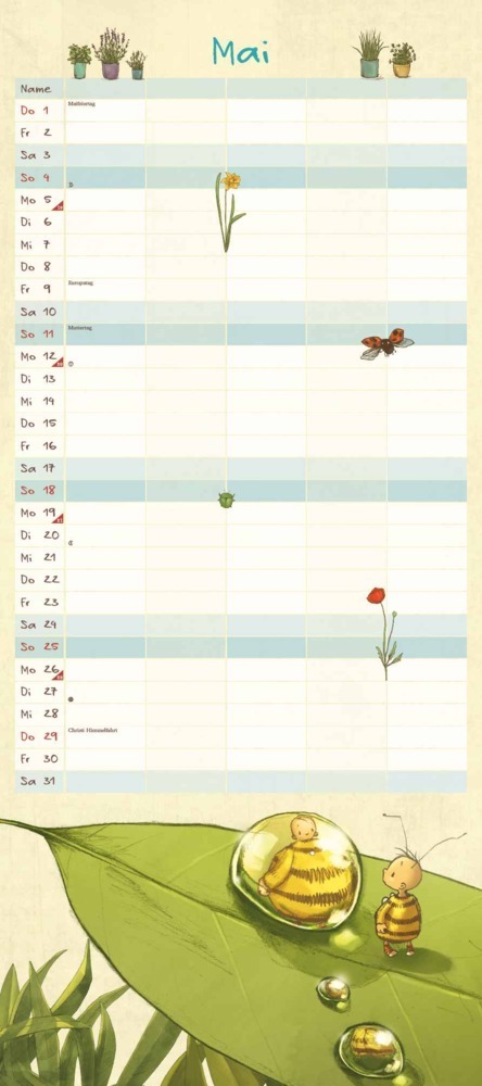 Bild: 4250809653662 | DUMONT - Die kleine Hummel Bommel Familienkalender 2025, 22x49,5cm,...