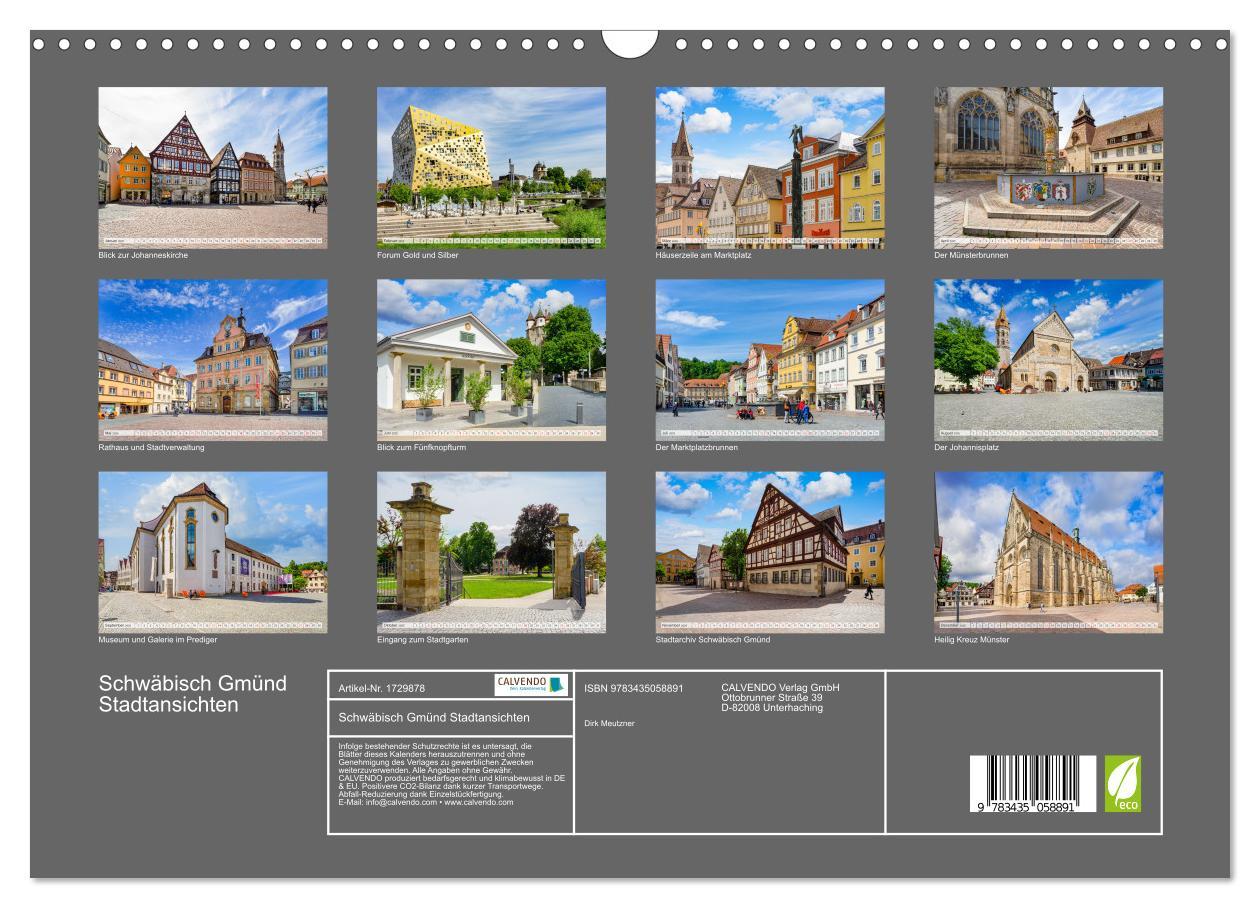 Bild: 9783435058891 | Schwäbisch Gmünd Stadtansichten (Wandkalender 2025 DIN A3 quer),...