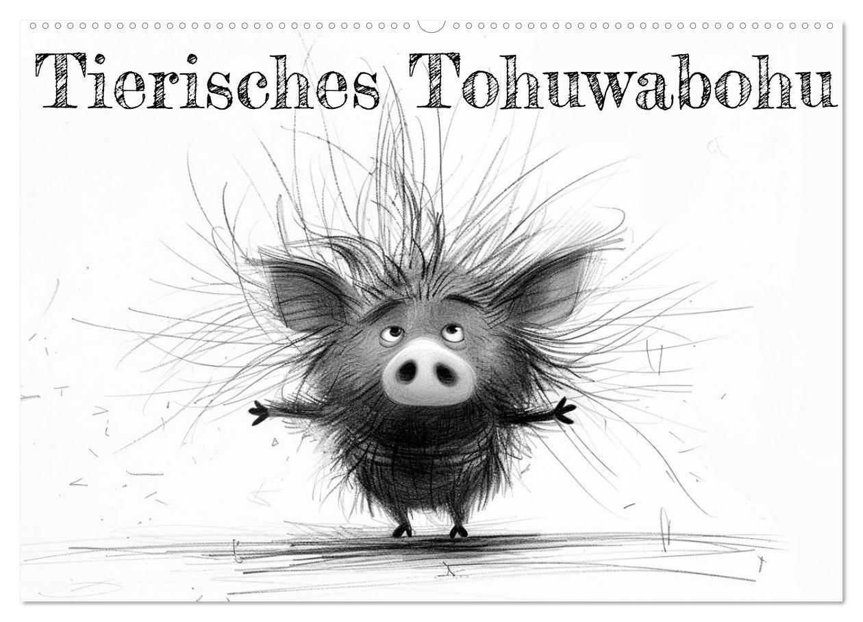 Cover: 9783457186404 | Tierisches Tohuwabohu (Wandkalender 2025 DIN A2 quer), CALVENDO...