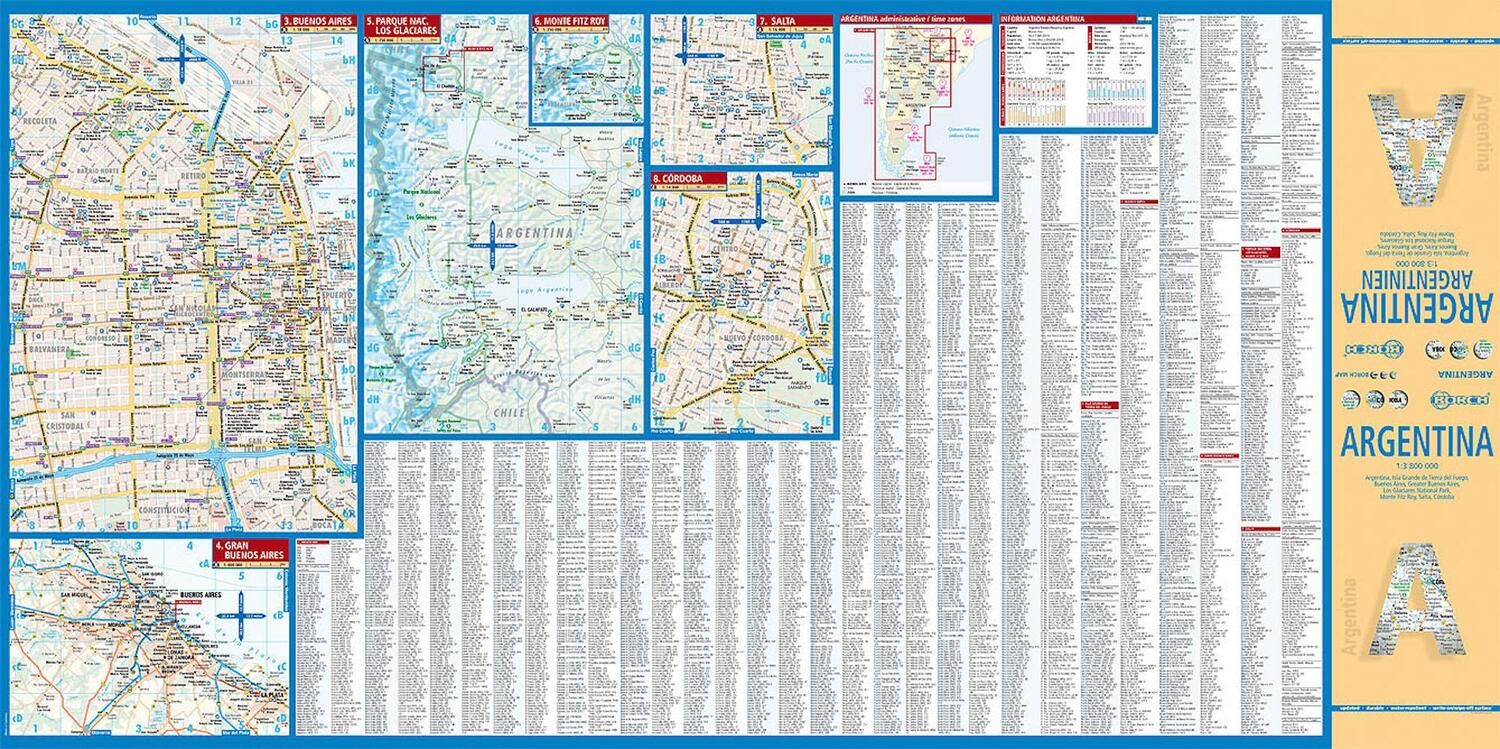 Bild: 9783866093867 | Argentina / Argentinien 1 : 3 800 000. Road Map | (Land-)Karte | 2 S.