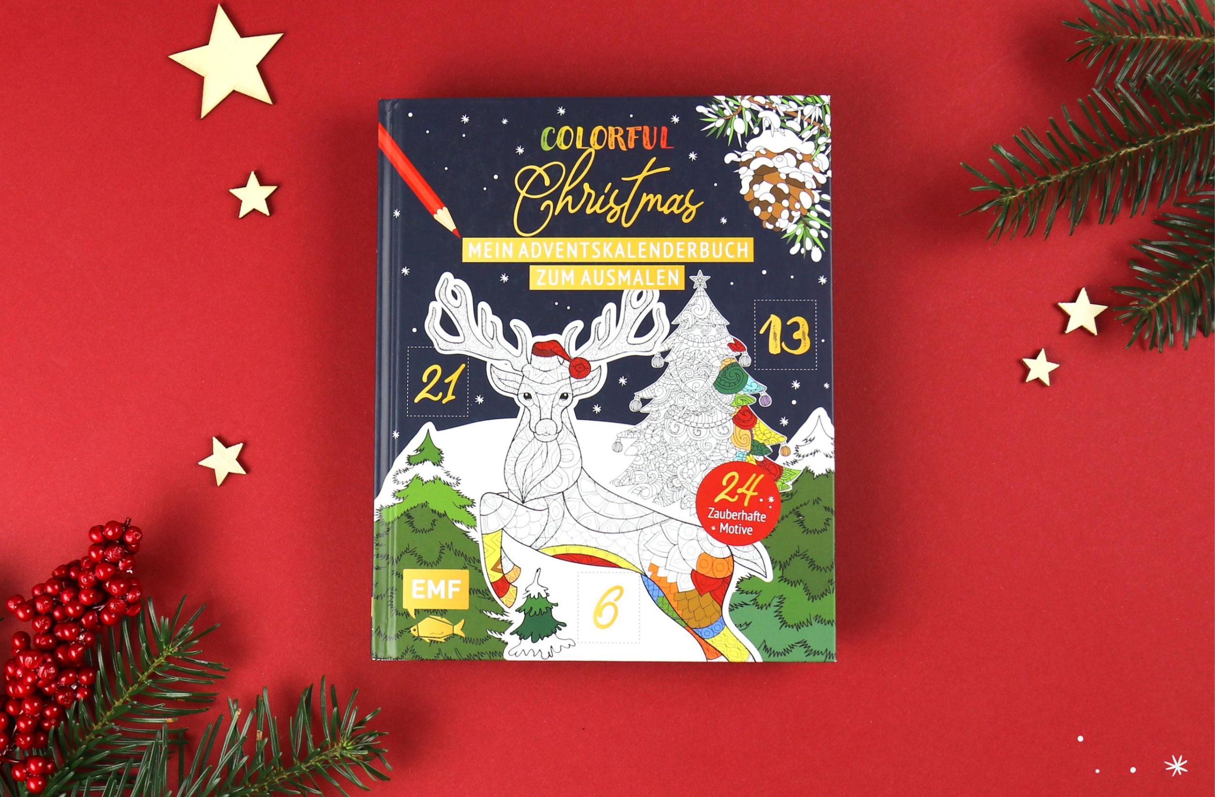 Bild: 9783745907308 | Mein Adventskalender-Buch zum Ausmalen: Colorful Christmas | Buch