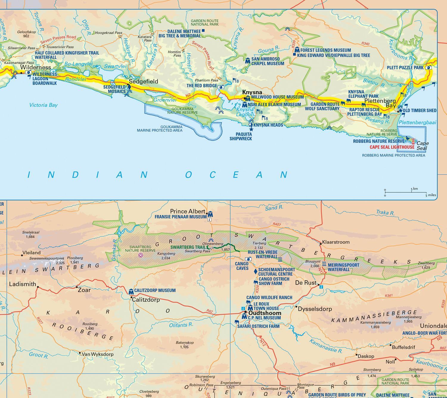 Bild: 9780008609184 | Collins Garden Route Touring Map | Collins Maps | (Land-)Karte | 2023