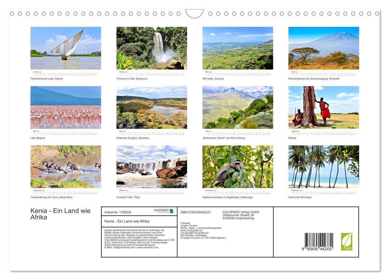 Bild: 9783435442331 | Kenia - Ein Land wie Afrika (Wandkalender 2025 DIN A3 quer),...