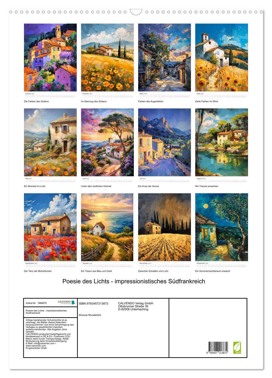 Bild: 9783457213872 | Poesie des Lichts - impressionistisches Südfrankreich (Wandkalender...