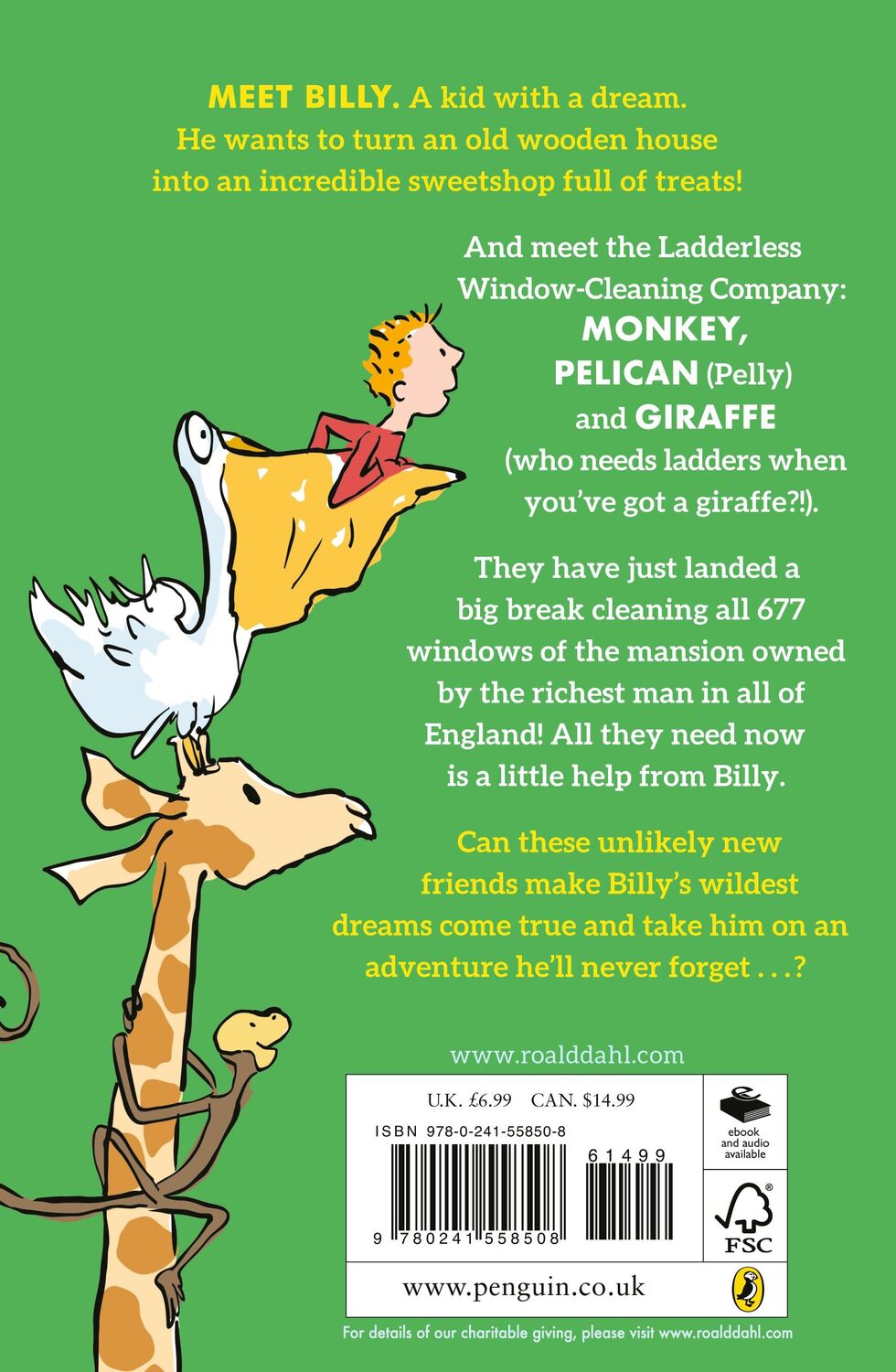 Rückseite: 9780241558508 | The Giraffe and the Pelly and Me | Roald Dahl | Taschenbuch | 114 S.