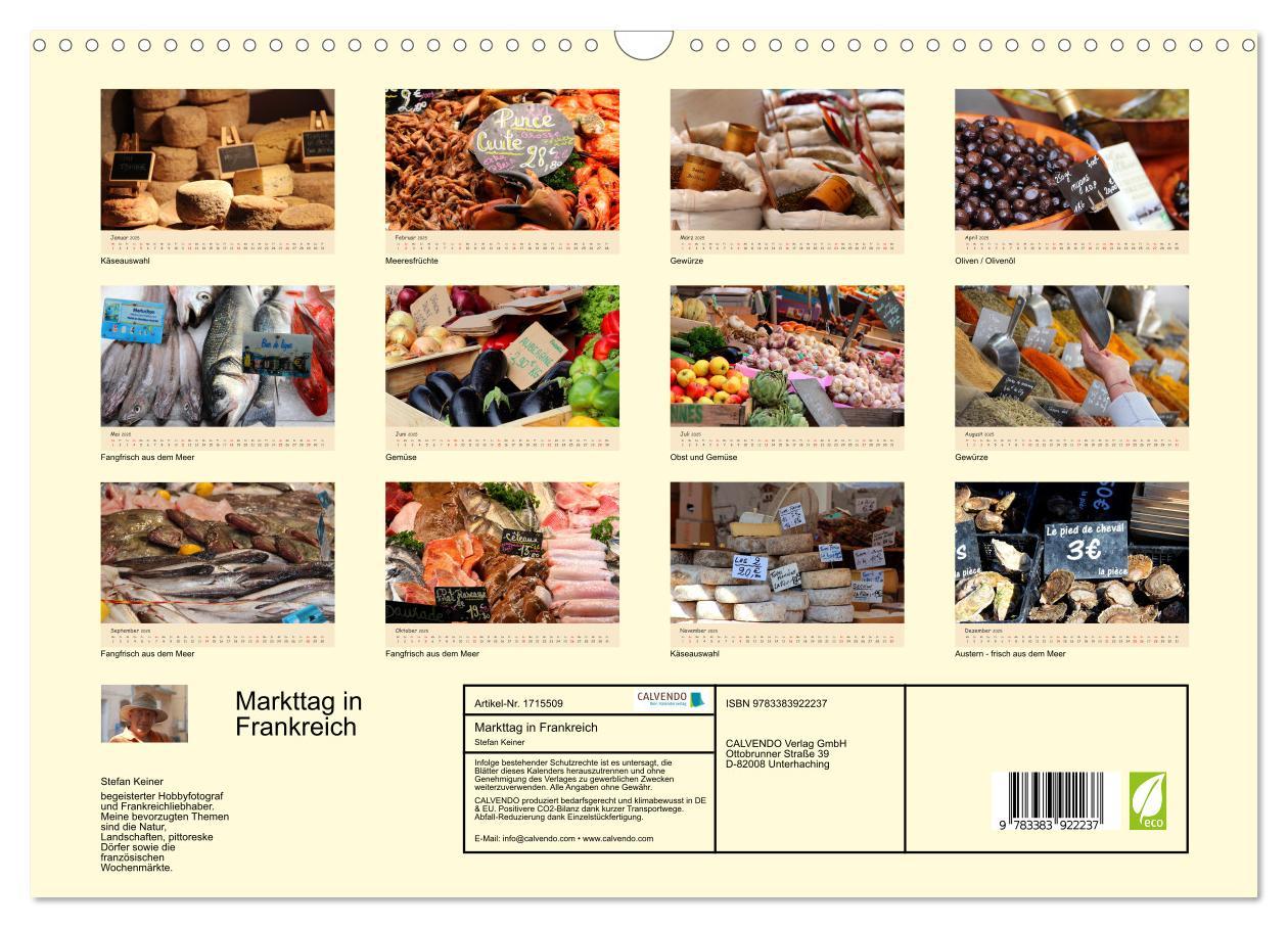 Bild: 9783383922237 | Markttag in Frankreich (Wandkalender 2025 DIN A3 quer), CALVENDO...